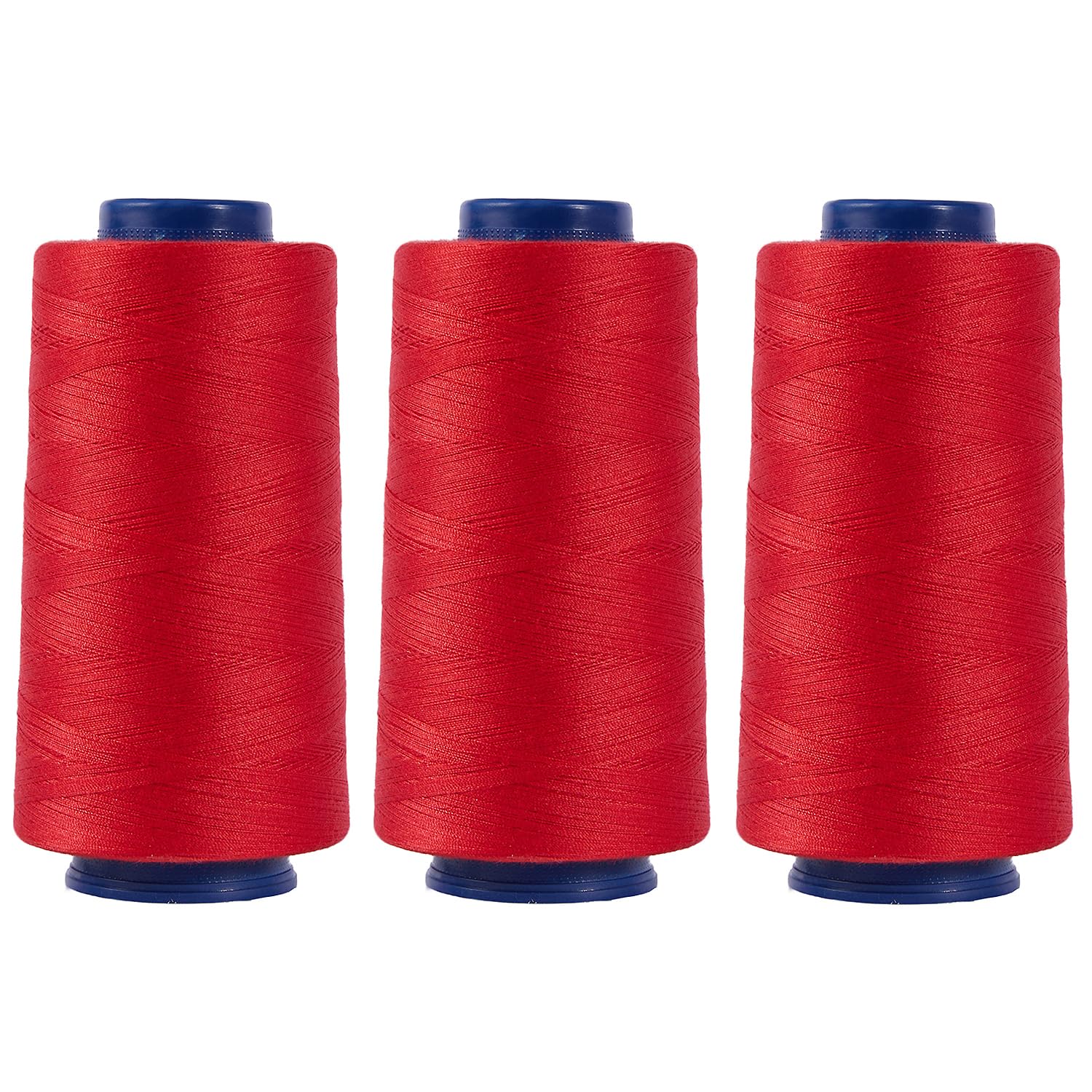 Larger Serger Thread Cones 3 Rolls, 3000 Yards Each Roll Diameter 2.13" Height 4.37" Polyester Pagoda Yarns Sewing Thread Spools 40S/2 for Overlock Quilting (CR016 C589 3P)