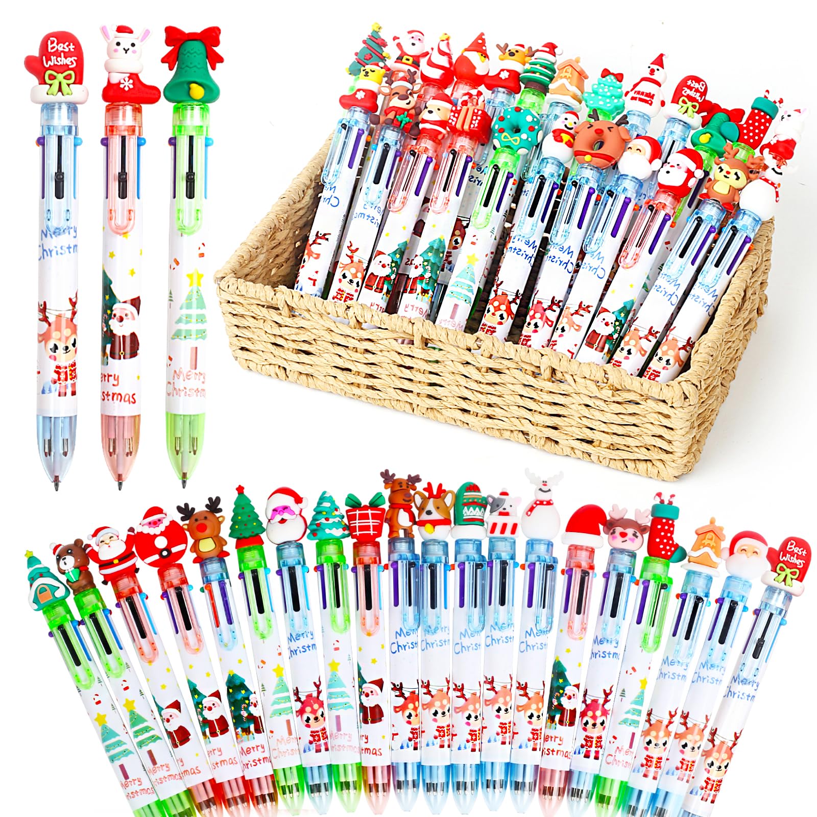 Daimeitec 48 sacchetti natalizi per feste, per bambini, fai da te, con