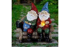 Exhart Garden Gnome Smoking LED Light-Up Statue