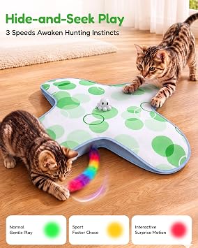 PetBusy Smart Interactive Cat Toys for Indoor Cats Chasing and Pouncing Fun