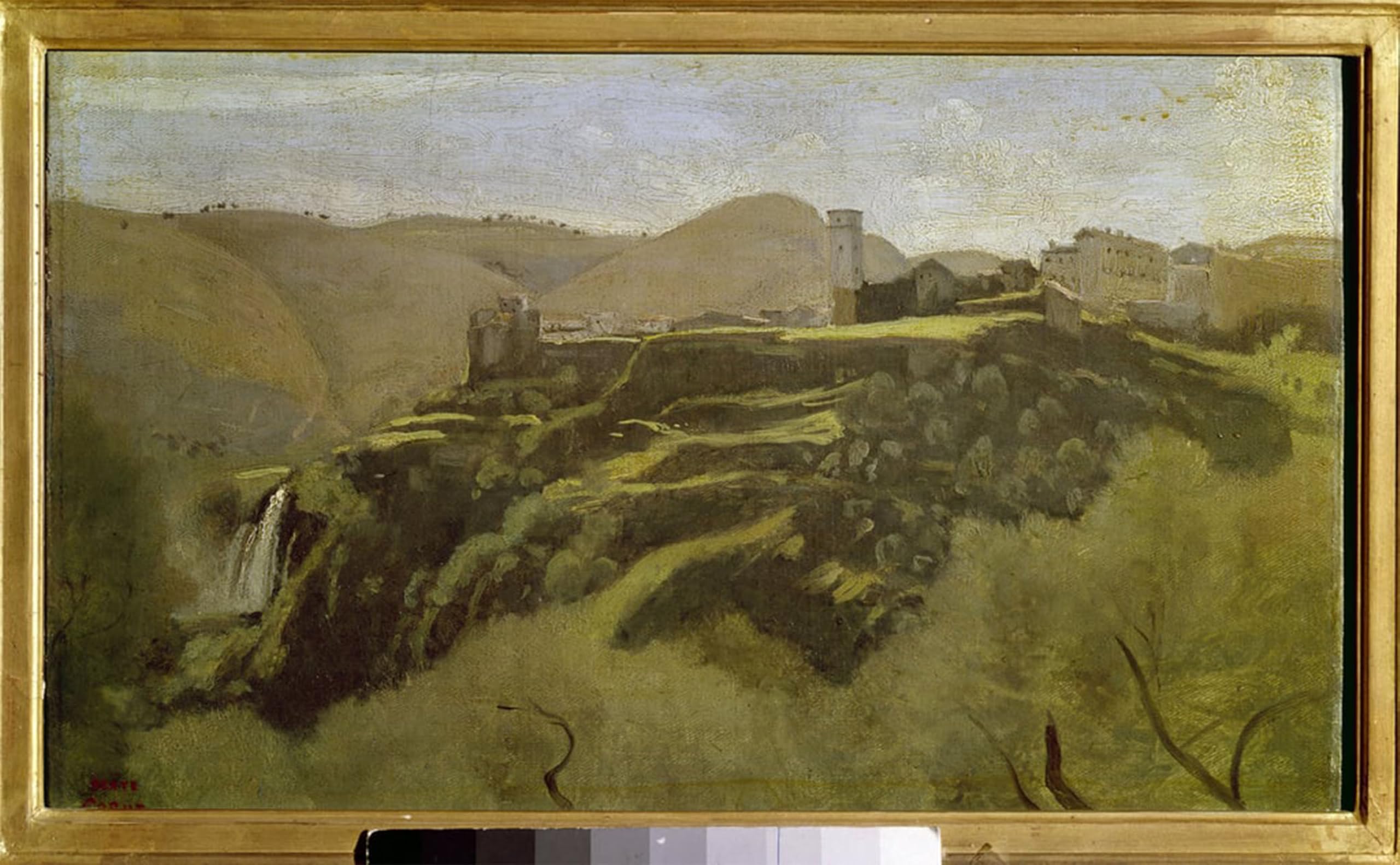 ARTXLXXBN Famous Print Painting Colorful Art Print View of the cascatelles by Jean Baptiste Camille Corot Canvas Art Decorations for Home Decor 60x90cm