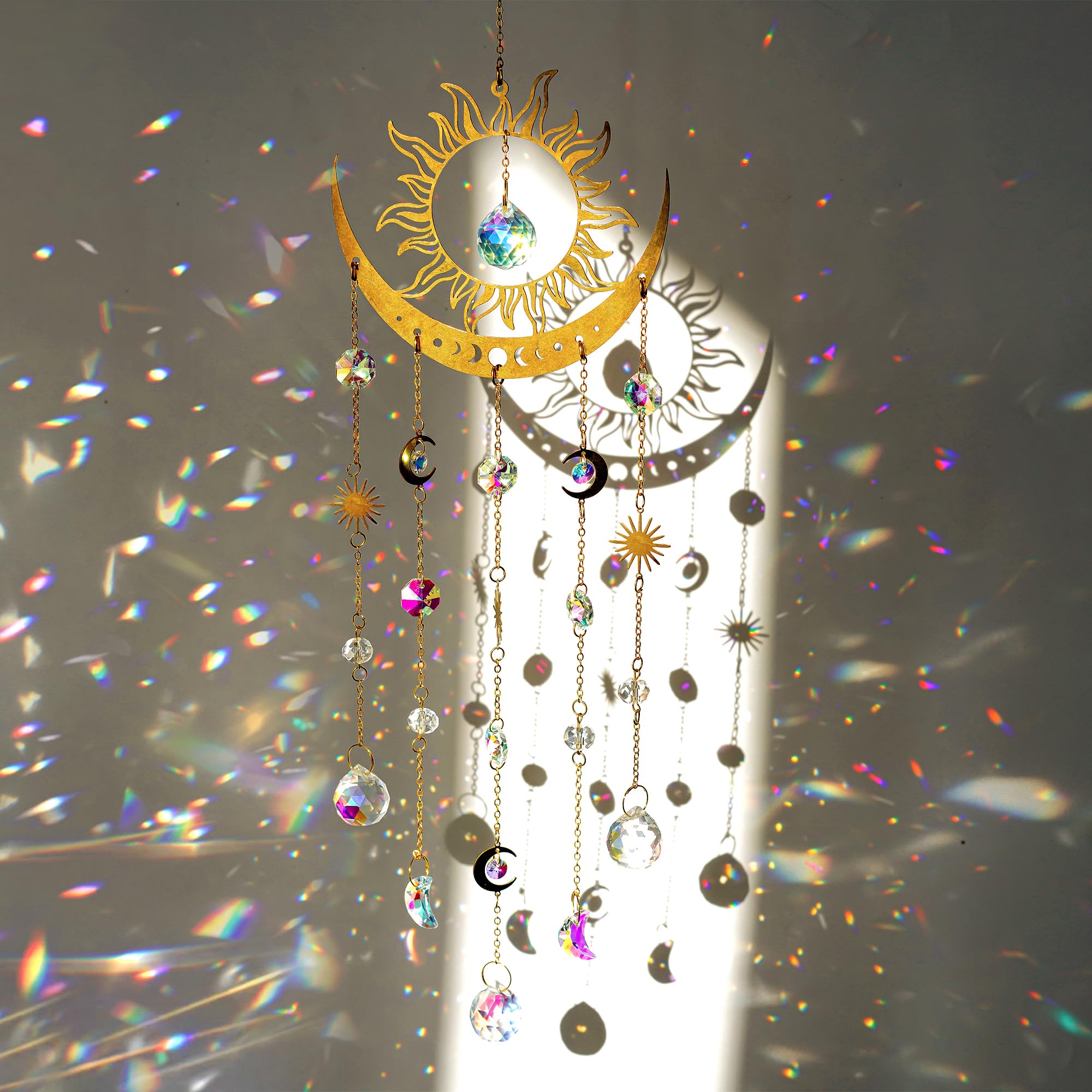 Amazon.com: H&D HYALINE & DORA Sun and Moon Suncatcher Crystal