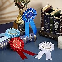 Vista 4 de Lewtemi Juego de rosetas de cinta de premio 1er, 2do y tercer lugar, medalla de premio de mención honorífica (4 piezas)