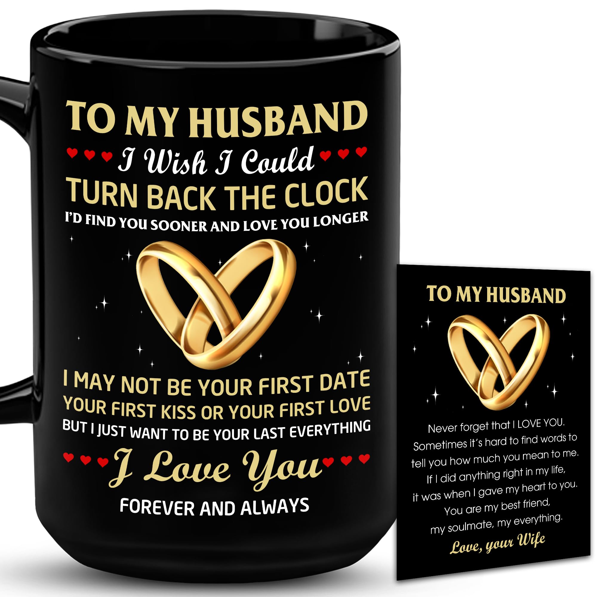 Gift For Husband - Husband Gifts - Hubby Mug - Couple Gift From Wife - Fathers Day, Anniversary, Birthday, Wedding Gifts For Hubby, Dad, Groom, Boyfriend, Him, Mr, Men 15OZ