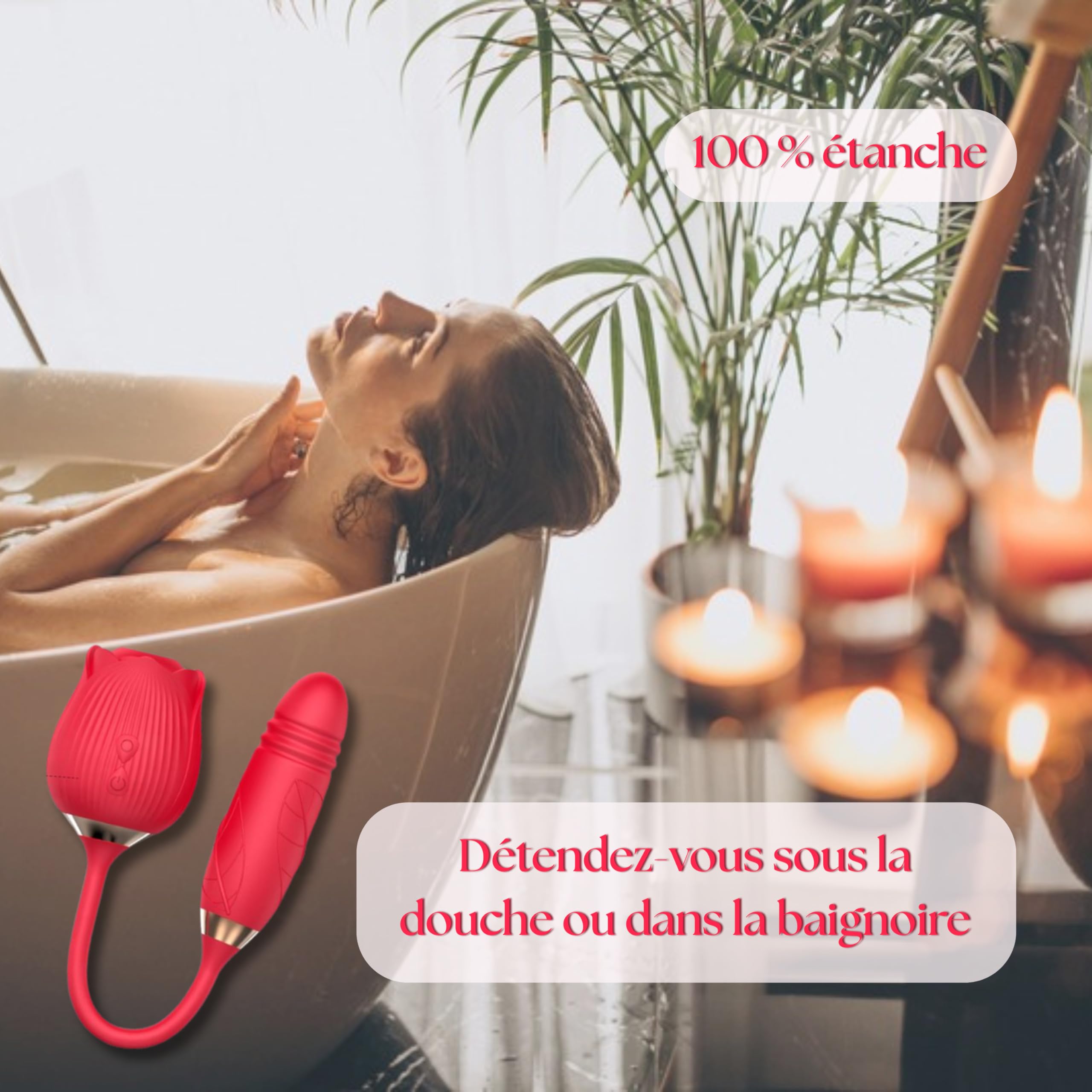 Rose Toy Sextoyse Femme Clitoridienne Va et Vient Sex Toys Pour Couple Ensemble Objet Sexuelle Adulte Couple Pour Faire L’Amour Aspirateur Stimulateur Clitoridien Jouet Adulte Vibromasseur Dildo Gode