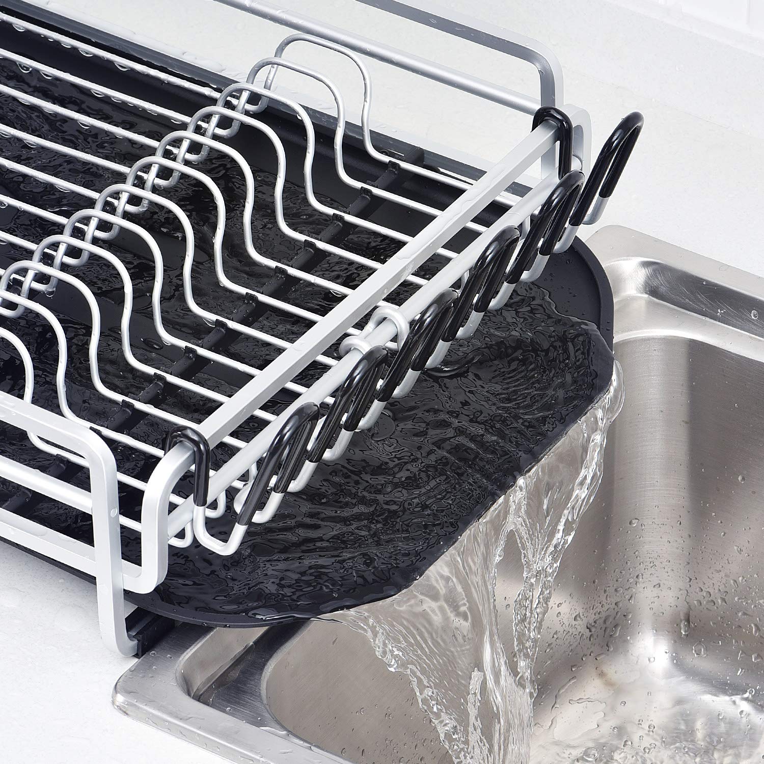Buy Kingrack Dish Drying Rack, Aluminum Dish Drainer 2 Tier with