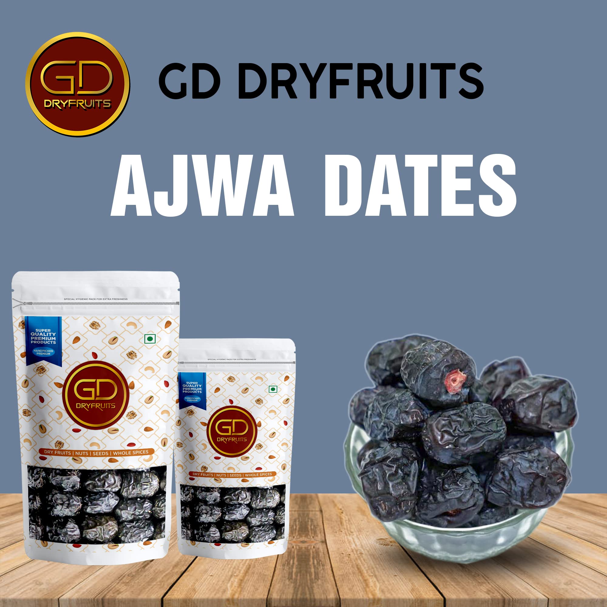 GD Dryfruit Ajwa Dates 250 gm 1