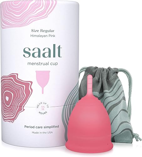 Saalt Copa menstrual  Copa menstrual reutilizable  Hecha para una protección cómoda y libre de fugas hasta 12 horas  Sin BPA y látex  Incluye copa y