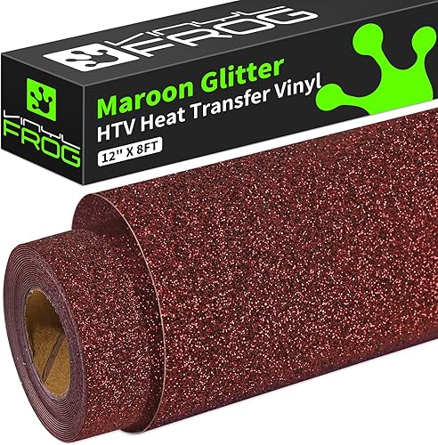 Miniatura 35 de VINYL FROG Rollo de vinilo de transferencia de calor HTV – 12 pulgadas x 5 pies chocolate para planchar sobre camisetas, vinilo de prensa de calor