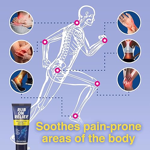 Miniatura 5 de RUB ON RELIEF Crema tópica para aliviar el dolor - Crema no grasa para el dolor de articulaciones para rodillas, hombros y espalda, para artritis