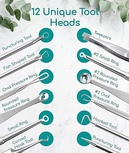 Miniatura 4 de Kit de removedor de puntos negros con papel secante de control de aceite 50 hojas  Popper de espinillas de acero inoxidable, kit de extracción de