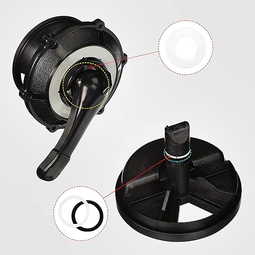 Miniatura 6 de Kit de sello de junta de asiento de araña para válvula de filtro de piscina compatible con Hayward SP0710, 0710X, 0711, 0712, 1 1 2 pulgadas