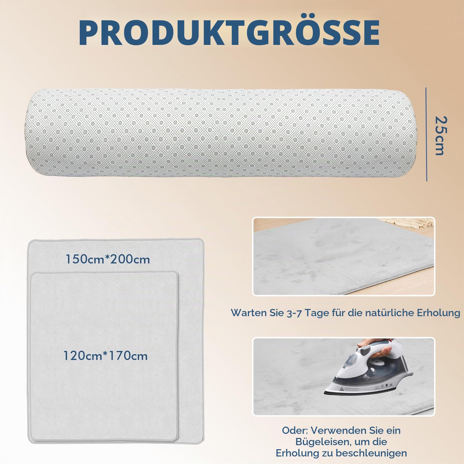 LZDMY Große Spielmatte Baby Spieldecke, 200x150x3cm Dicke Krabbelmatte, Spielteppich mit Rutschfester Unterseite & Weicher Kurzflor - Teppich für Kinderzimmer Wohnzimmer, Geschenk Geburtstag Ostern