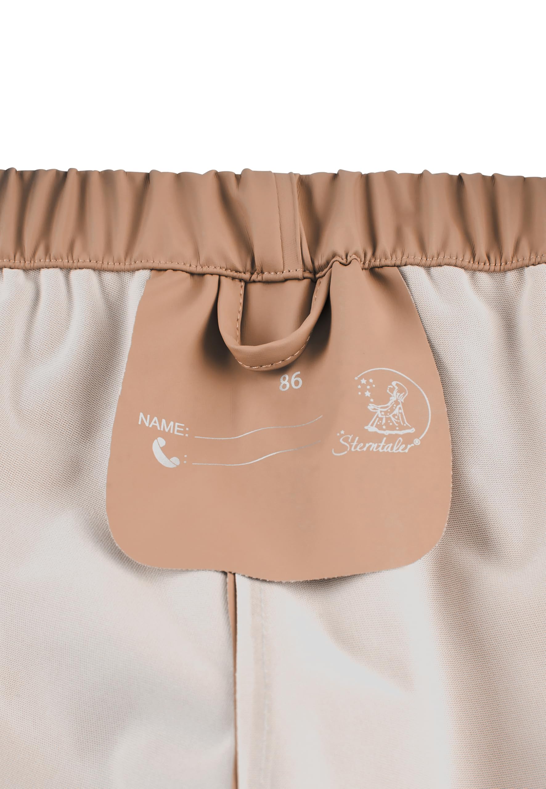 Sterntaler Regenhose ungefüttert Uni - Kinder Regenhose wasserdicht - Jungen Matsch- und Buddelhose ohne Latz mit verschweißten Nähten - robuste Regenbekleidung - lehmbraun, Größe 128