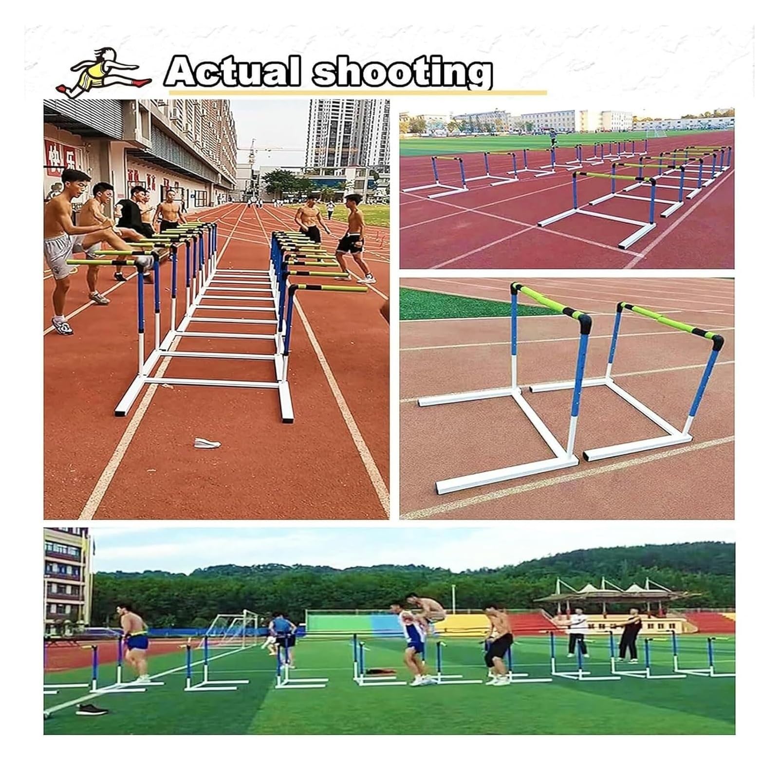 Ostacoli regolabili in altezza, ostacoli da pista e campo per atleti adulti, ostacoli di agilità da 76 a 107 cm (1 confezione)