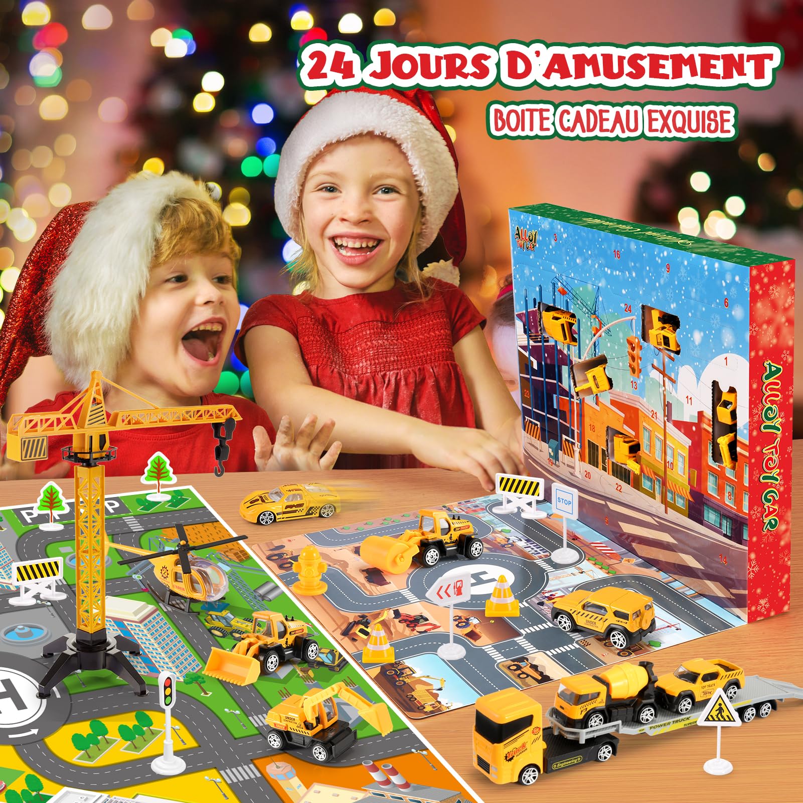 EUCOCO Calendrier De L'avent 2026 Voiture, Jouet Enfant 1 2 3 4 5 6 Ans Petite Voiture Enfant 2-6 Ans Garçon Cadeau Garcon 1-6 Ans Cadeau Anniversaire 1-6 Ans Garcon Advent Calendar 2026