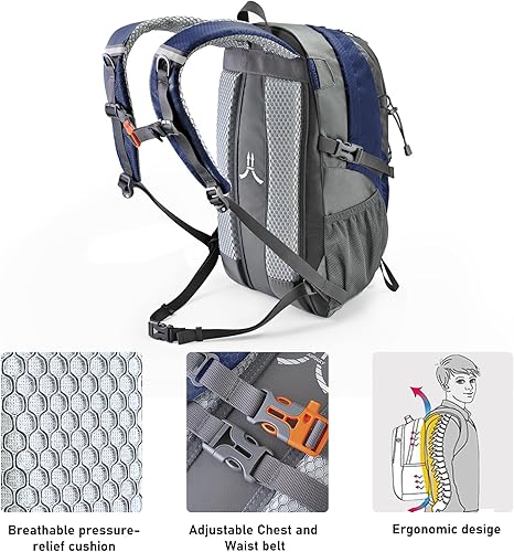 Miniatura 9 de N NEVO RHINO Mochila de senderismo de 25L35L40L45L, impermeable, para exteriores, mochila ligera de viaje para acampar para hombres y mujeres