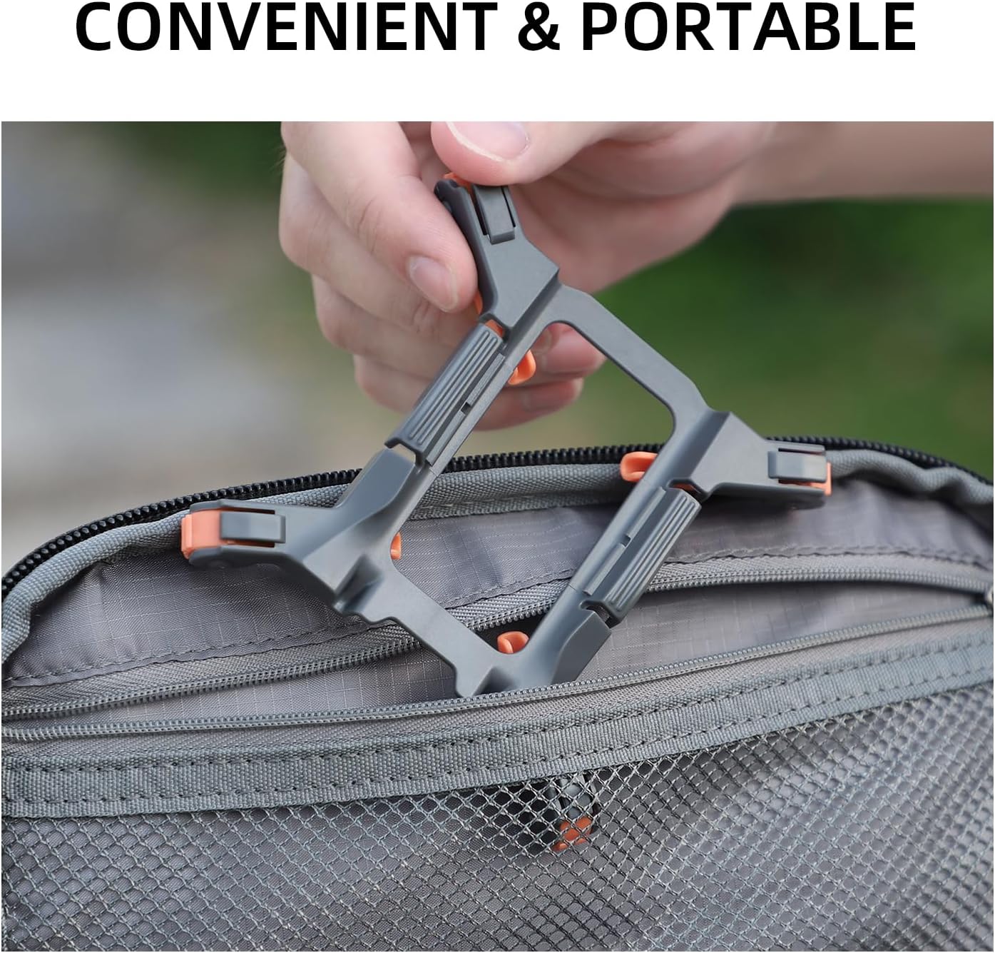 Mini 4K Landing Gear - Foldable Quick Release Extension Leg Height Extended Protection for DJI Mini 4K Drone Accessories (Orange-Gray)