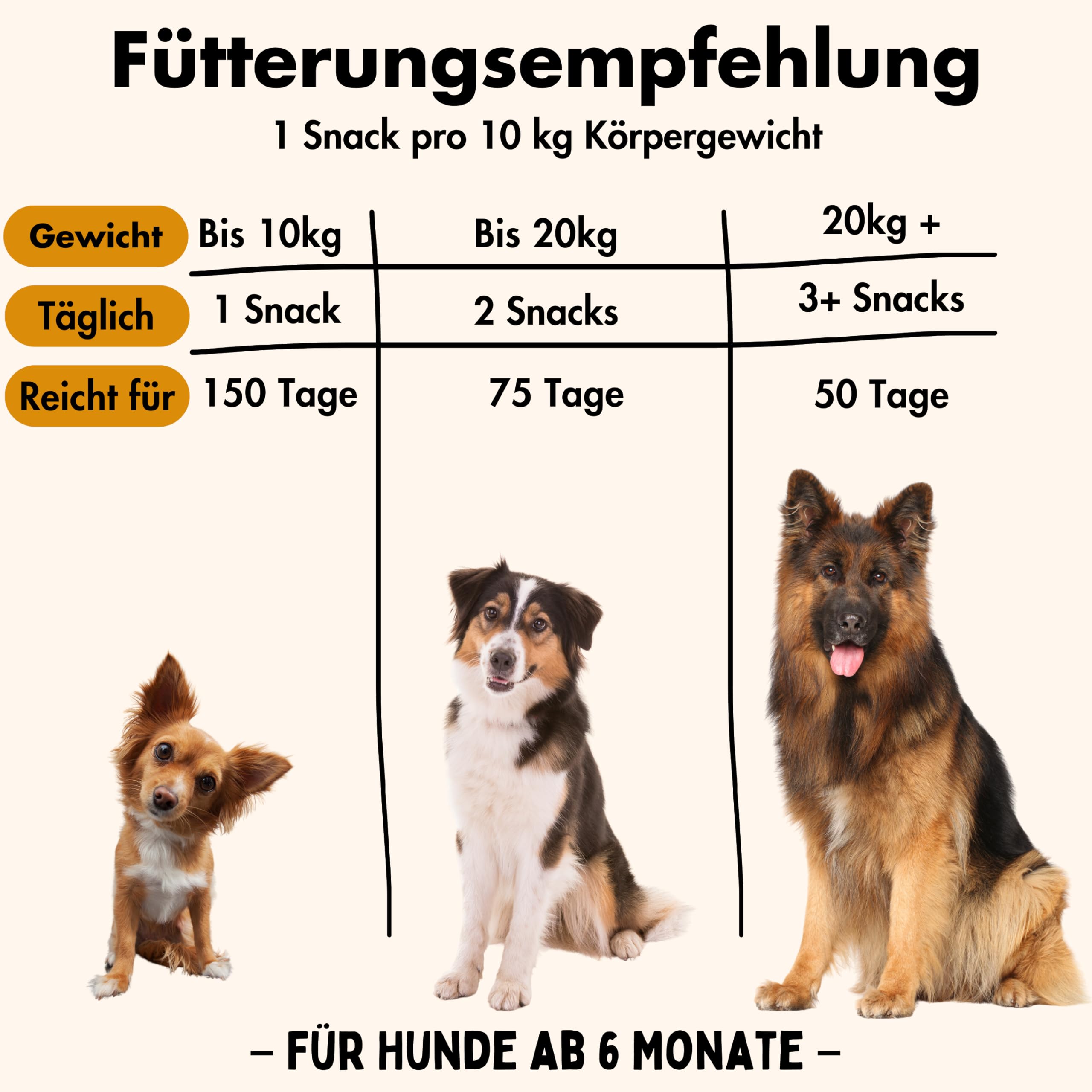 KUINEA® 3X Multivitamin Snack für Hunde – All in One Vitamine als Leckerli – 3X 120 Snacks (1080g) – Ergänzungsfuttermittel mit Vitaminen & Mineralstoffen – ab 6 Monaten (3er Pack)