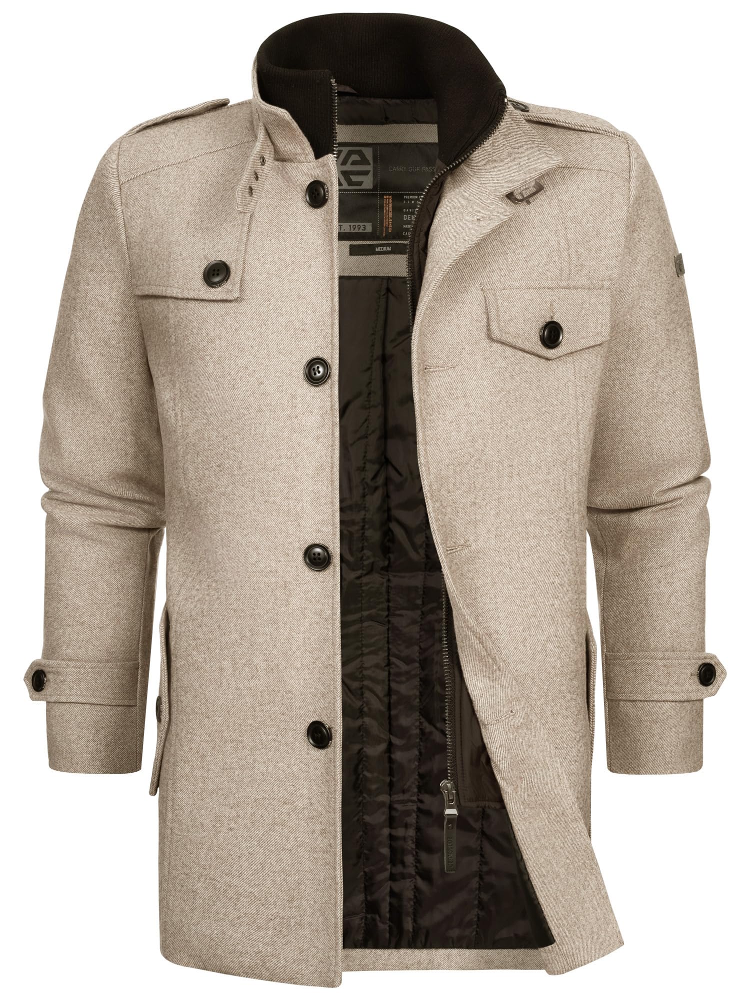 Indicode Herren Brandon Winter-Wollmantel