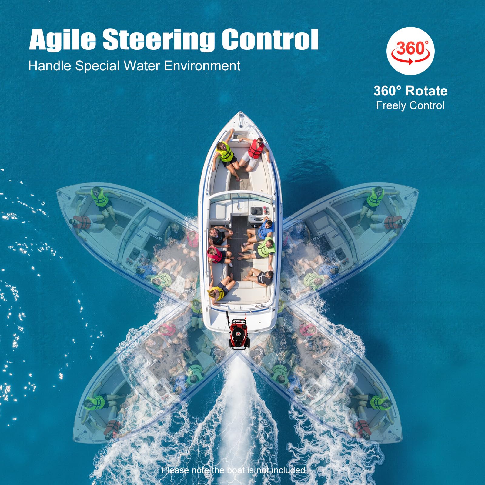 Motore elettrico a 4 tempi, 7 CV, raffreddato ad aria, fuoristrada elettrica, avviamento manuale, 3 marce (V/N/R), velocità 10-15 km/h, per gommoni e barche da pesca