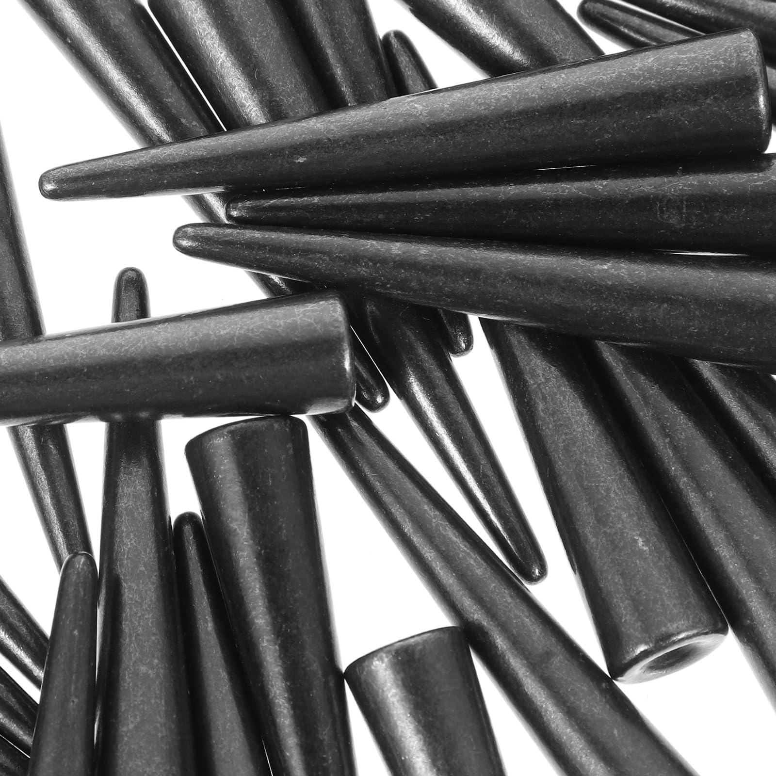 Healvian Remaches Decorativos Punk Redondos Negros de Aleación 30 Piezas