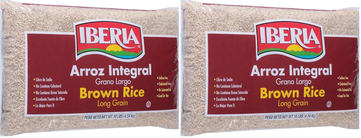 Iberia Long Grain Brown Rice, 5 lb (Pack of 5)
