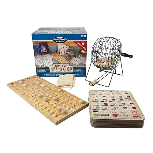 Front Porch Classics State Fair Bingo Edición Deluxe - Artesanía para una Experiencia Retro Auténtica - Diversión Intergeneracional para Amigos y Familia, 10x11x14 in