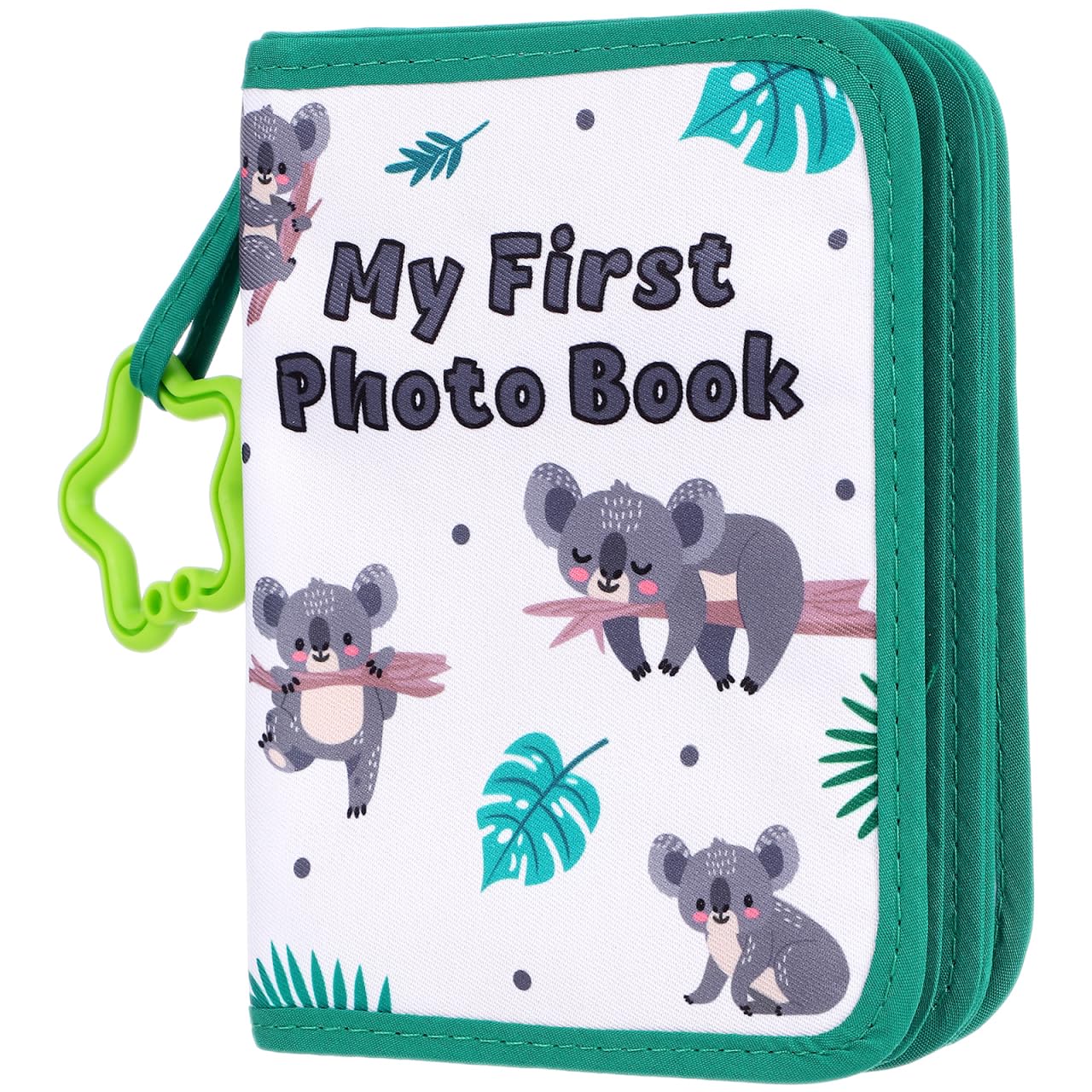 Amosfun My First Photo Book, 17 Sheet Baby First Photo Album, Soft Cloth Record Book