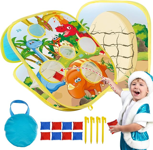 Urban Deco Bean Bags Kids Throwing Game Portable Bean Bag Toss Game Set For Children Easter Toss Game For Indoor And Outdoor 3 In1 Fun Beanbags For Children To Throw - Pirate