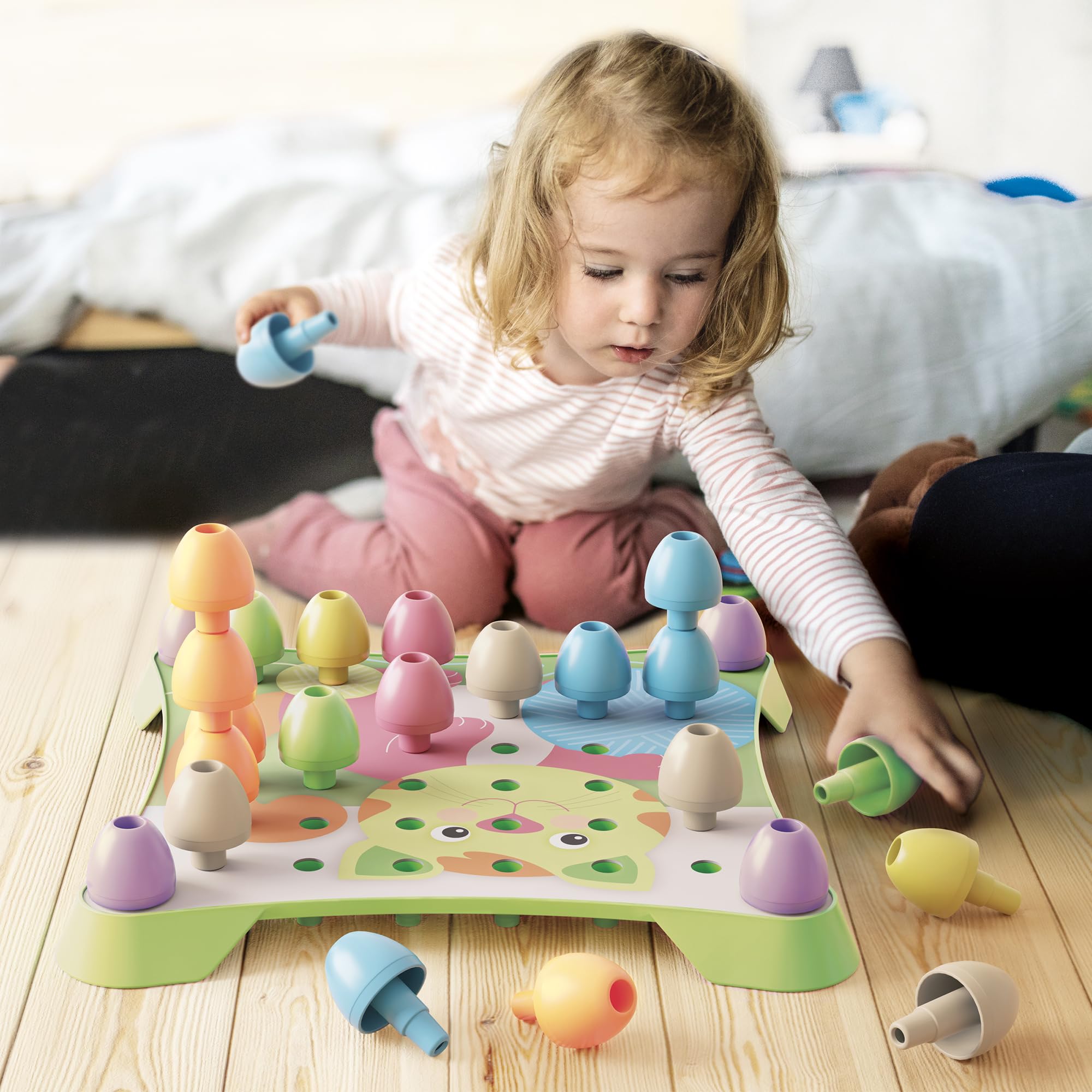 Quercetti Smart Puzzle First Words & Colours, Shapes & Colours, For Boys And Girls Ages 12 Months