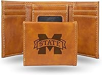 Vista 160 de NCAA Rico Industries - Billetera triple grabada con láser, con grabado láser, accesorio para hombre