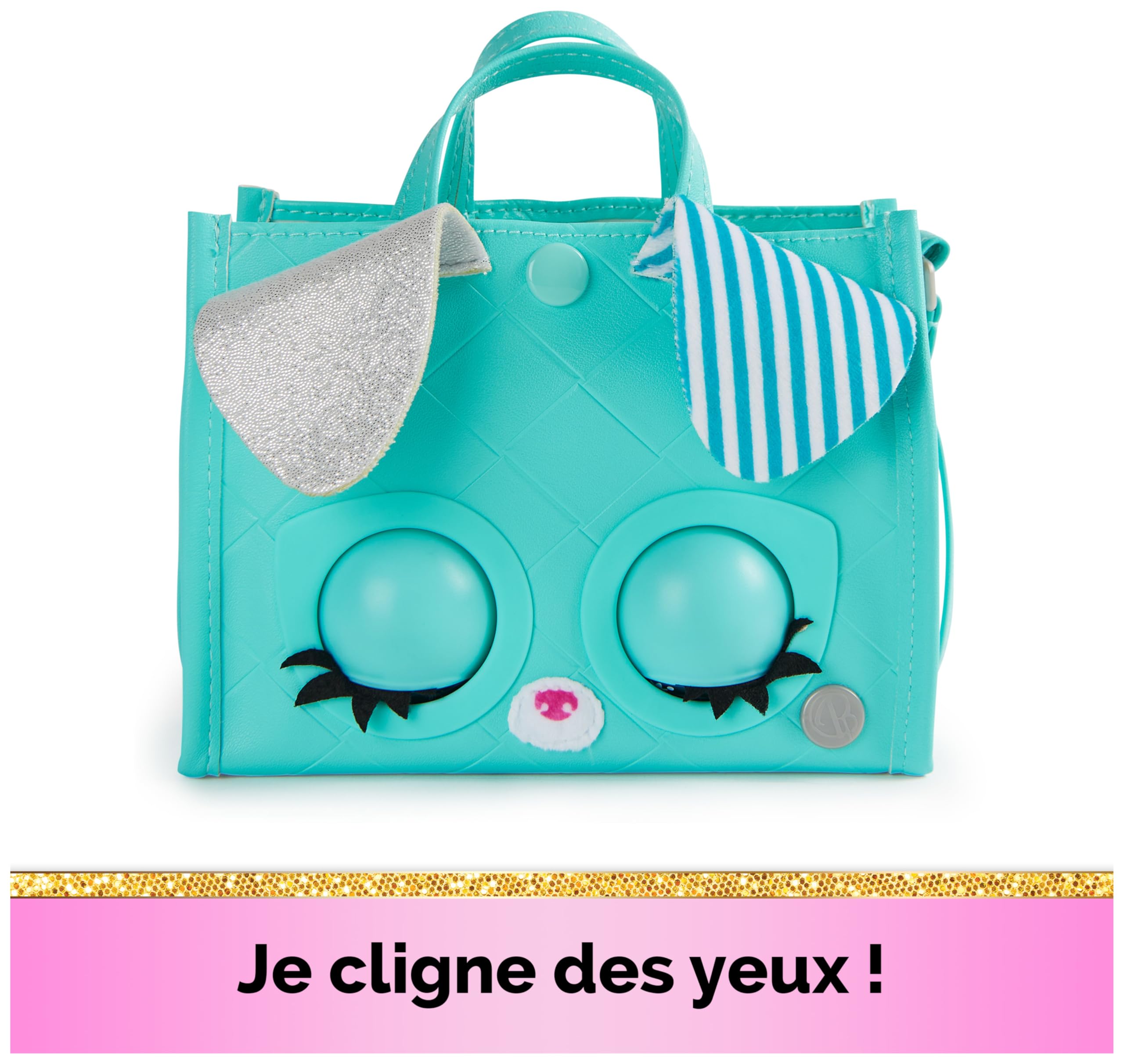 PURSE PETS - TOTE BAG CHIOT - ANIMAL INTERACTIF FORMAT SAC À MAIN - Sac pour Enfant Chien Interactif Qui Cligne Des Yeux - À L'Epaule Ou En Bandoulière- Sons Et Modes De Jeu - Jouet Enfant 4 Ans Et +