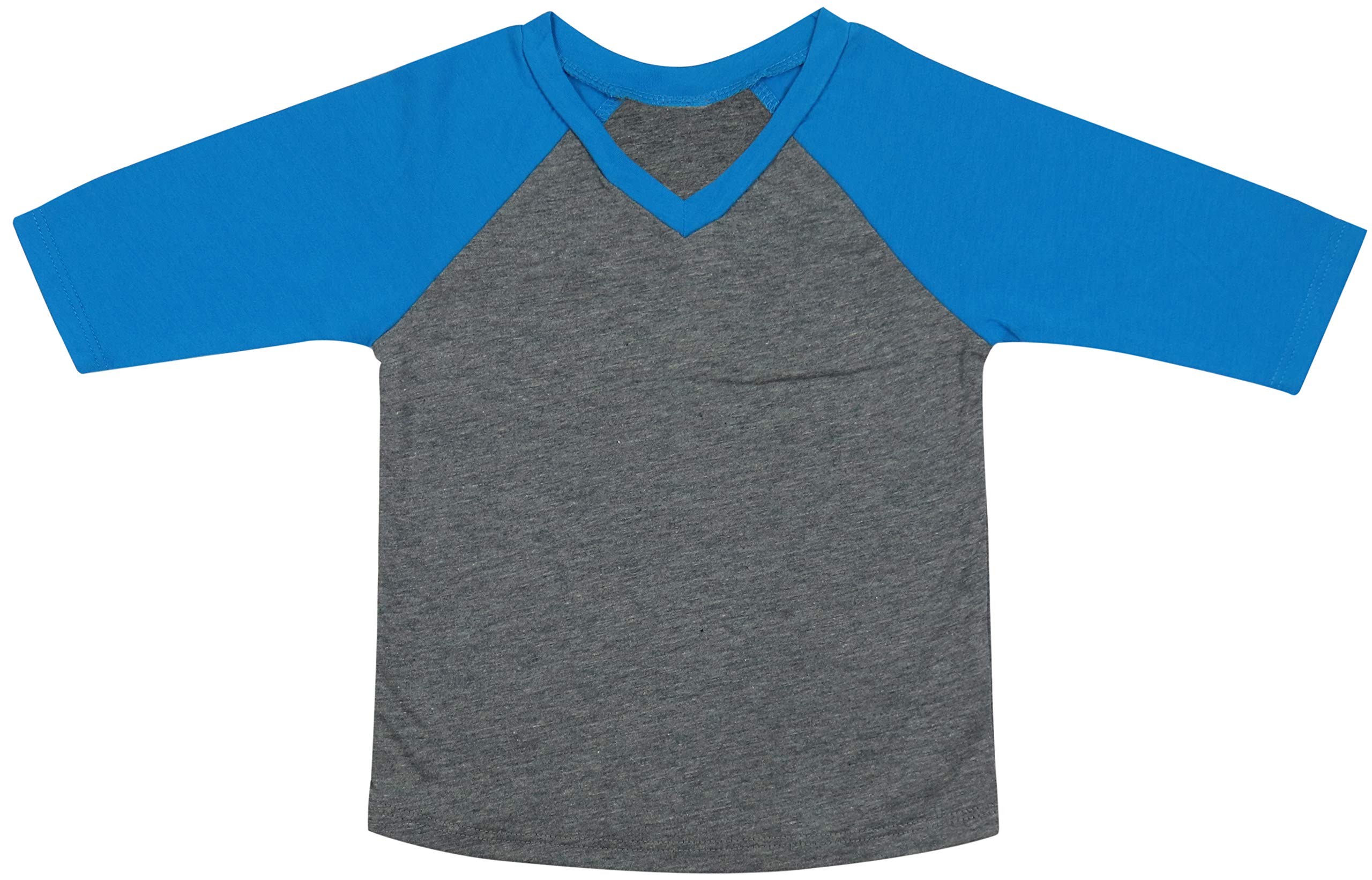 ToBeInStyle Kids Boys Girls Cotton Jersey Contrast Raglan V-Neck Tee T-Shirts