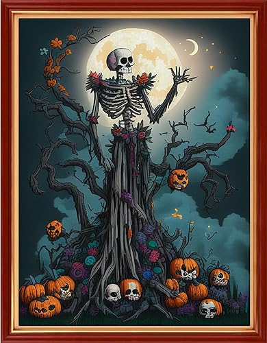 Miniatura 11 de Dimensean Kits de punto de cruz estampados, gama completa de patrones de bordado, kits de iniciación para principiantes, adultos o niños, kits