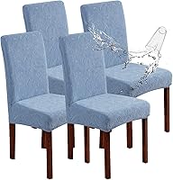 Vista 32 de Fundas Impermeables para Sillas de Comedor, Fundas para Sillas de Comedor Elásticas Parsons Fundas para Sillas, para Comedor Cocina Protector
