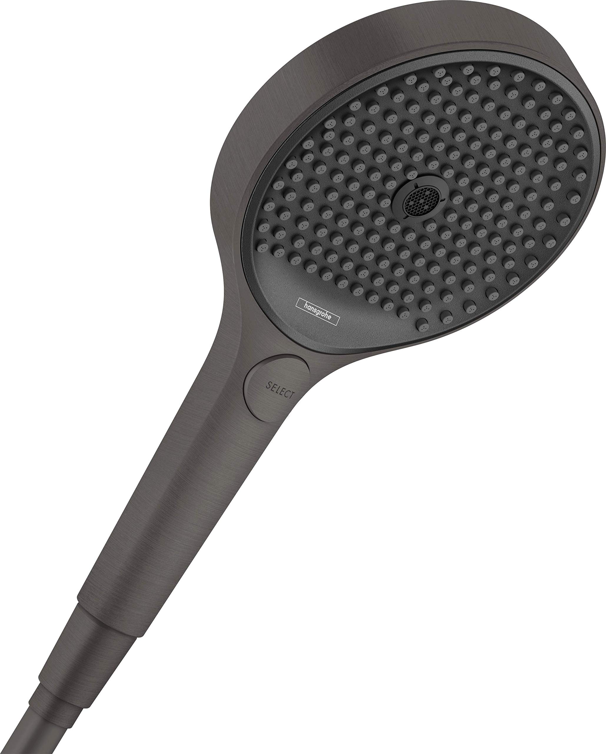 hansgrohe Rainfinity Rain Shower Head 130 mm 3 Jet Types Brushed Black Chrome.,26864340
