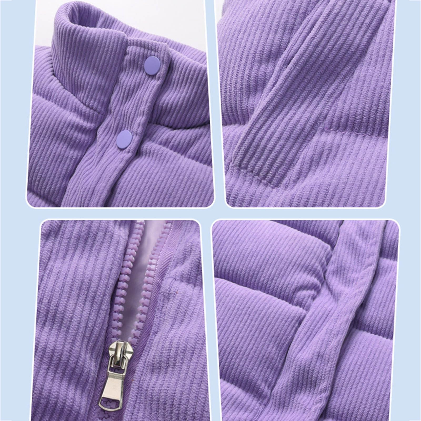 Chaleco Acolchado Otoño e Invierno para Niños y Niñas Chaqueta de Plumas con Capucha Sin Mangas Abrigos Cortavientos Suave y Cómodo Chalecos Cálidos con Cremallera Ropa Niños Pequeños 1-12 Años