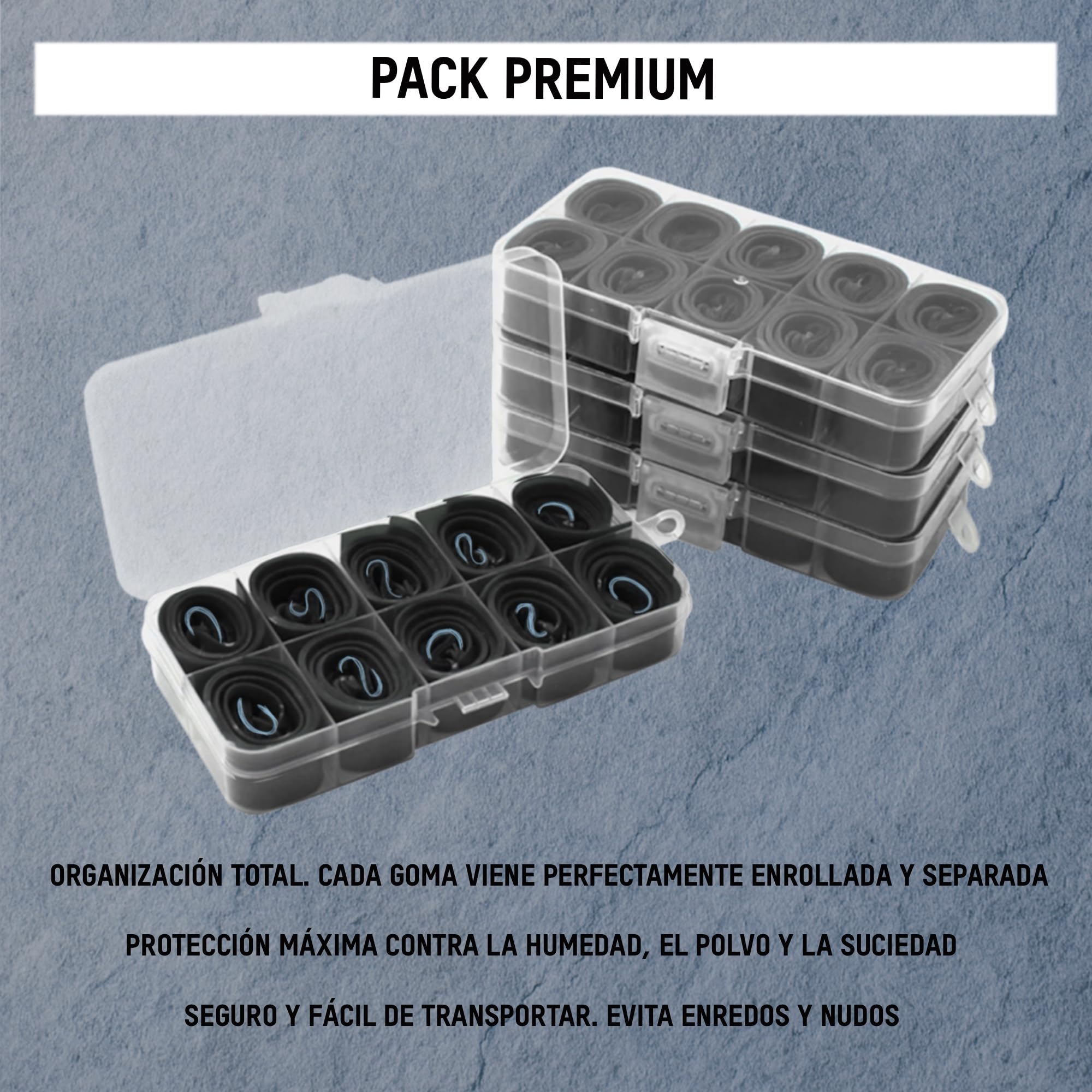VENTURA SPORT PRO Gomas Elásticas Premium para Tirachinas – Pack 10 Unidades | Color Negro 1 mm Máxima Potencia - 5