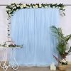 Wedding Tulle Backdrop Curtains 5ftx7ft Baby Blue Stage Backdrop Fabric Dessert Table Background Photography Decorations