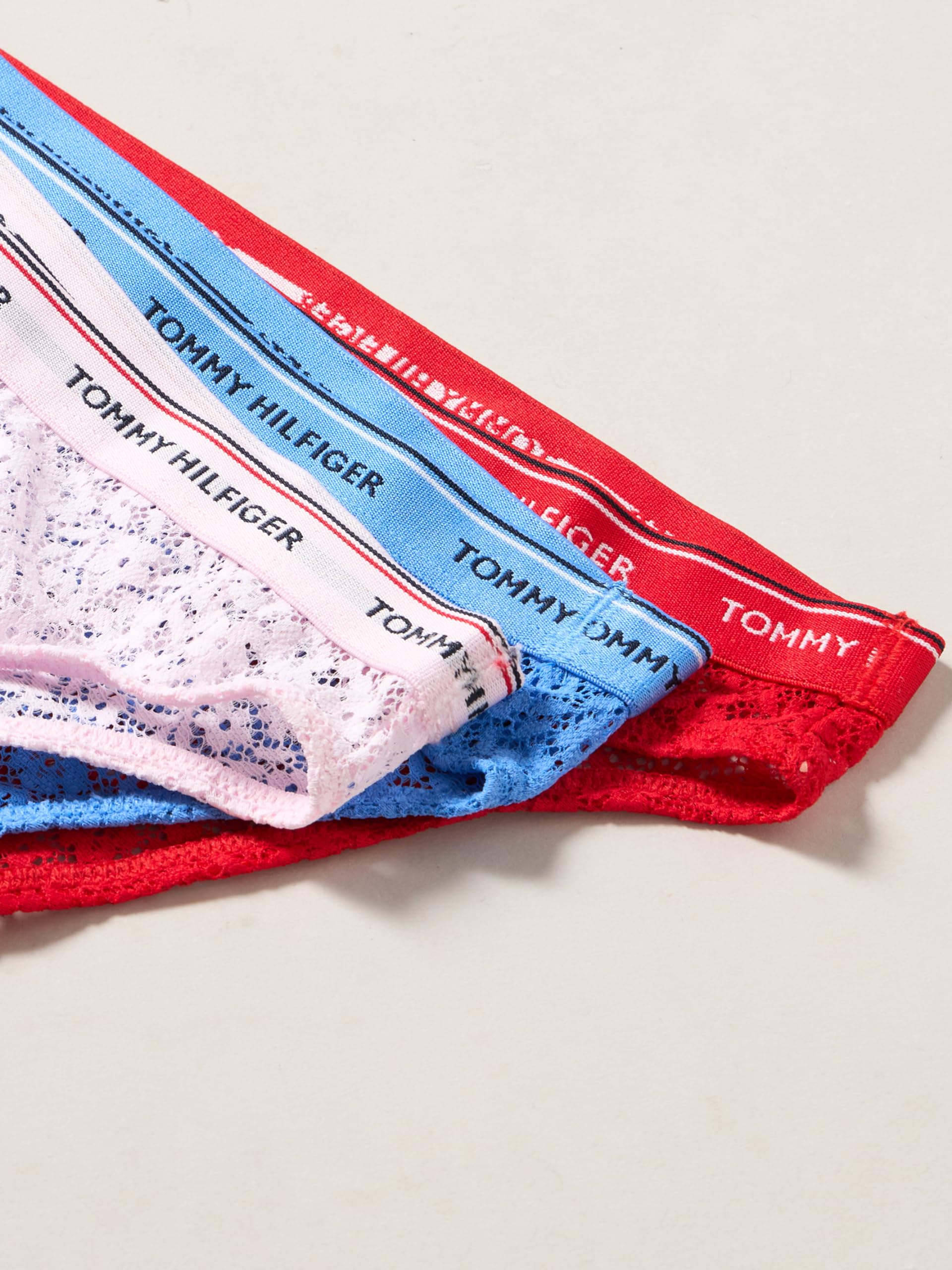 Tommy Hilfiger Braguitas tipo bikini Mujer Pack de 3 con encaje