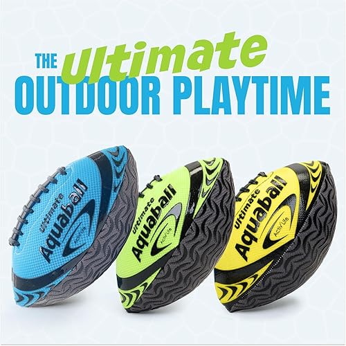 Miniatura 6 de Activ Life Paquete de 2 juguetes de fútbol acuático para piscina, playa, al aire libre, juguetes de piscina impermeables de 9.5 pulgadas para niños,