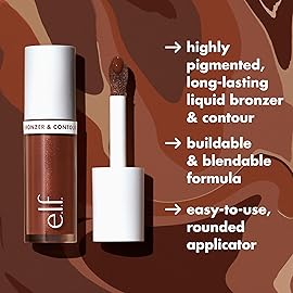 e.l.f. Camo Liquid Bronzer & Contour, Silky Highly Pigmented Formula, Creates a Long-Lasting Bronzed Glow & Natural Look, Vegan & Cruelty-Free, 10.5 Rich