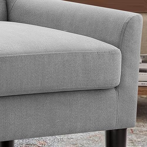 Miniatura 4 de Rosevera Laurent Modern Furniture - Silla cómoda para sala de lectura, para el dormitorio, estándar, color gris natural