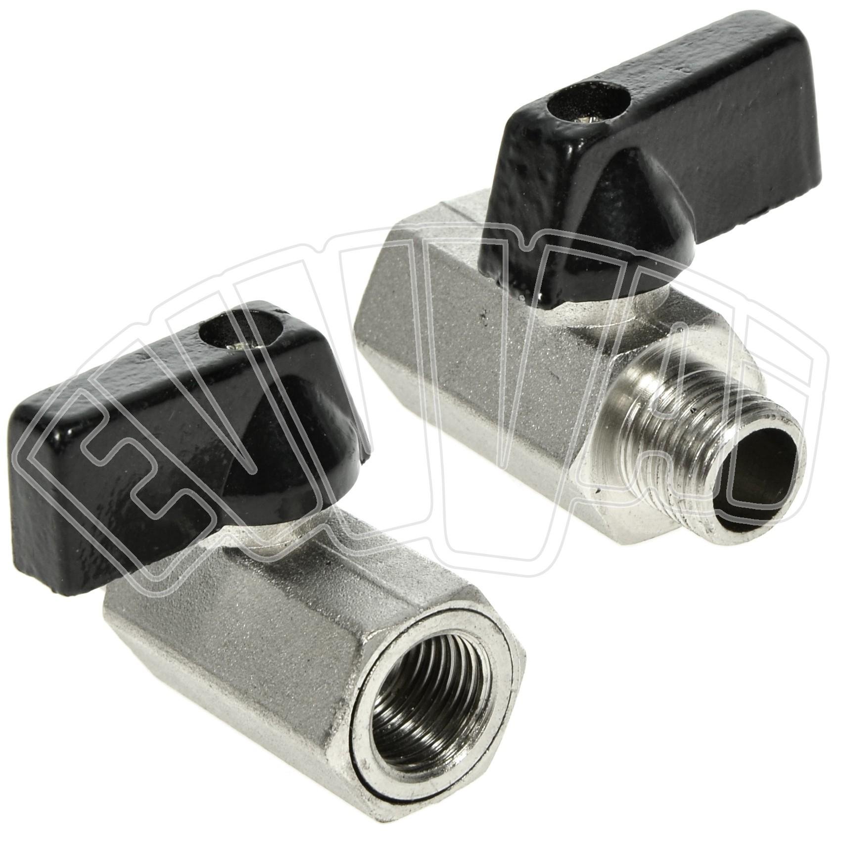 1/4" MASCHIO - FEMMINA RUBINETTO A SFERA/VALVOLA PNEUMATICO/ARIA COMPRESSA