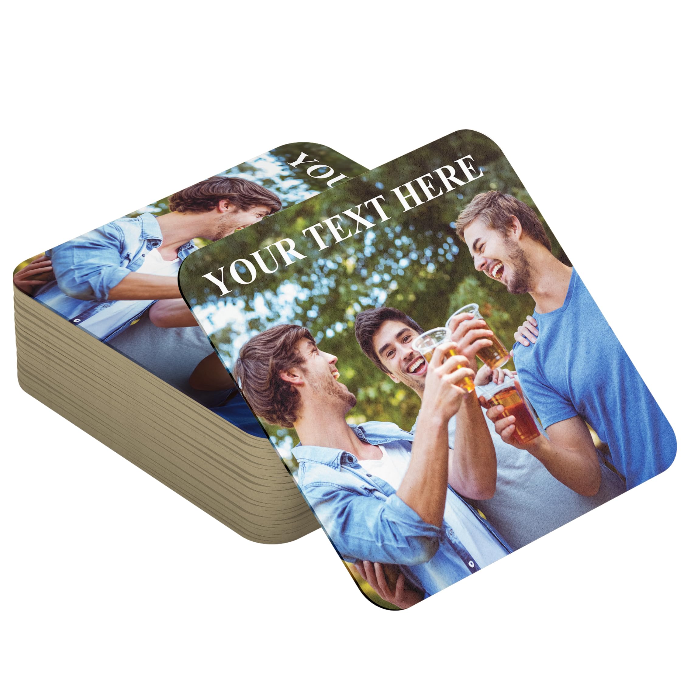 Star Online Set Of 6 Personalised Photo Beer Coasters And Mats For Drinks Custom Home Bar Accessories (Set Of 6)