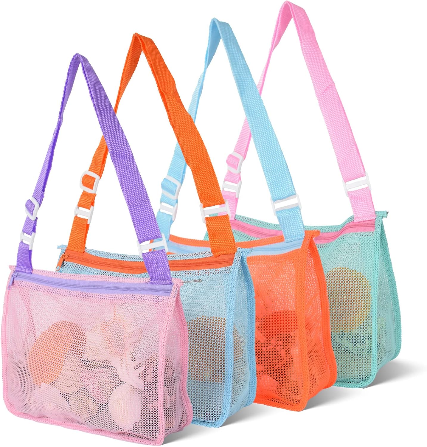 REEMTOO Large Mesh Beach Bag, Beach Toy Bag, Mesh Bag for