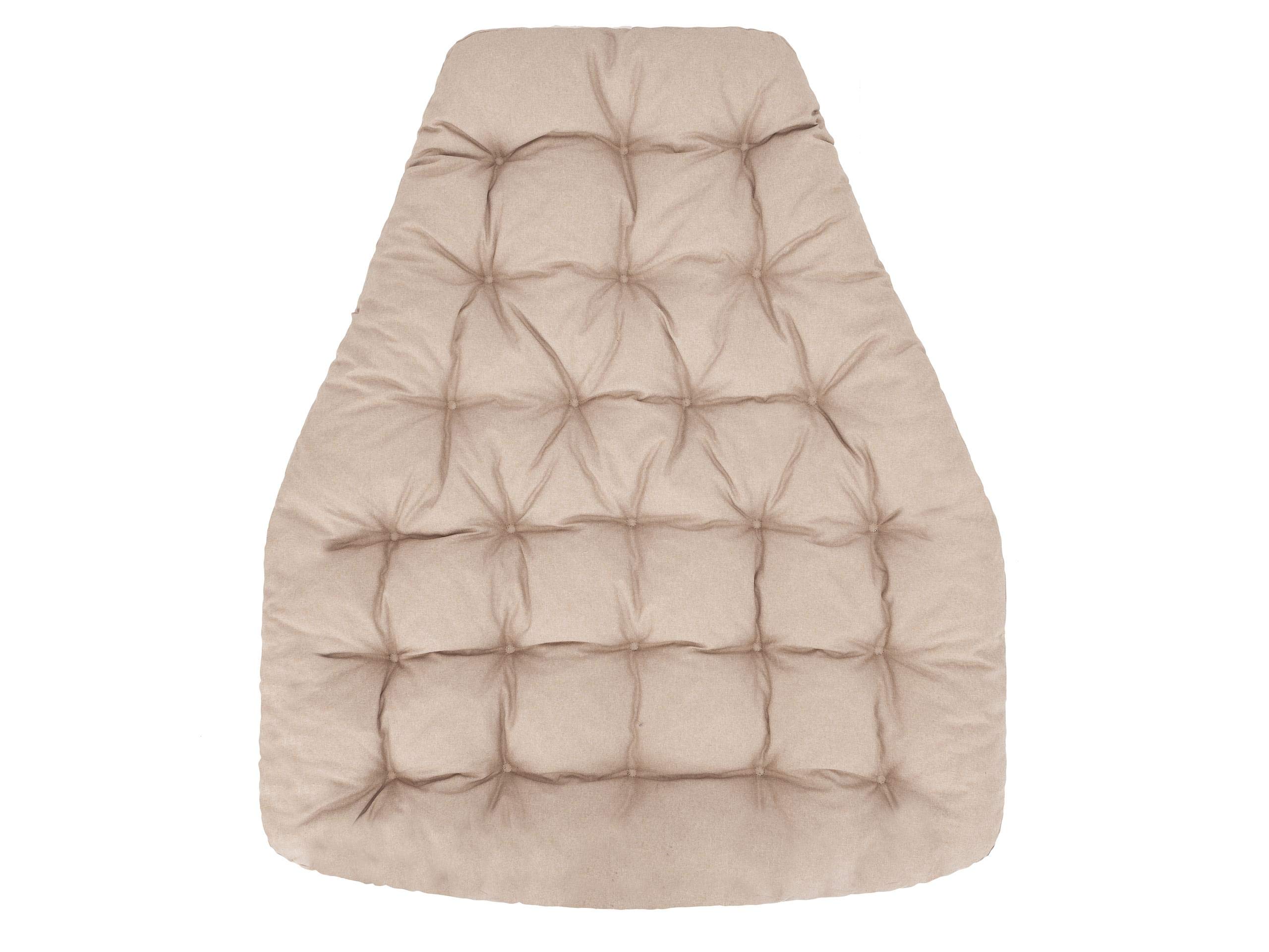 George Coussin de jardin, coussin fauteuil cocon, coussin fauteuil suspendu, coussin balancelle – Taille L, 120 x 100 cm – Beige