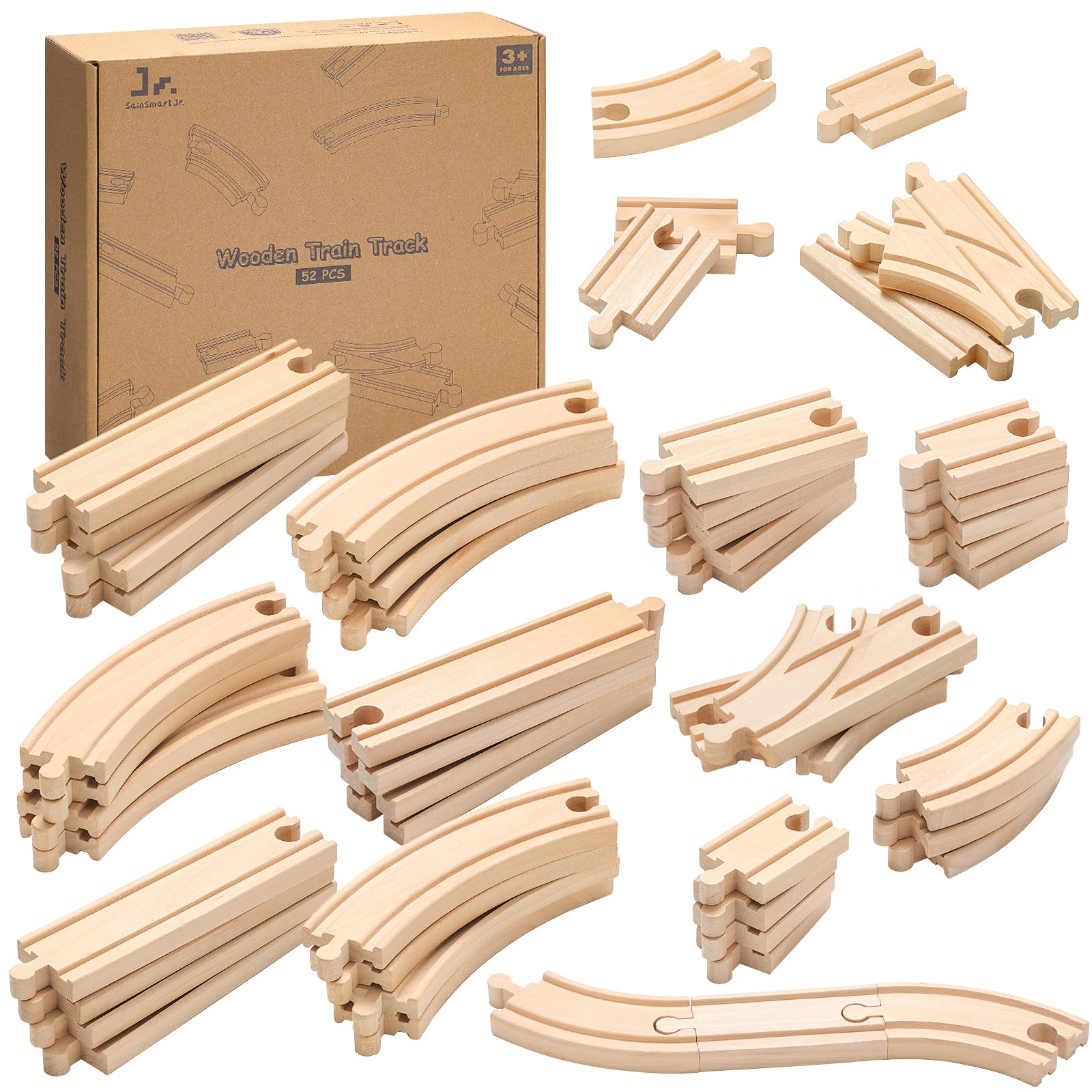 りんご TS-600 RJX-601 2台セット Amazon.com: SainSmart Jr. Premium Wooden Train Track Set | 52
