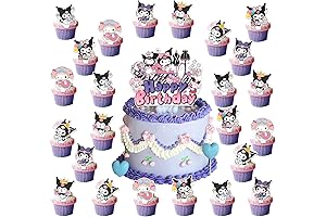 Kuromi Cupcake Toppers Party Decorations